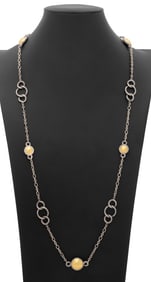 John Hardy Sterling Silver 22K Palu Necklace