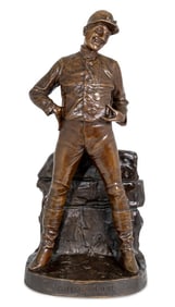 Van den Straeten Gentlemen Rider Patinated Bronze