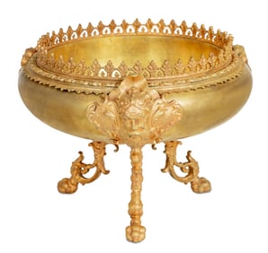 French Gilt Metal and Brass Centerpiece