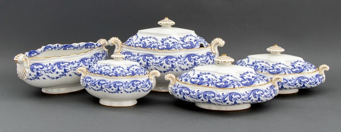 Royal Worcester Blue & White Tureens, 5
