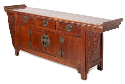 Chinese Hardwood Altar Coffer