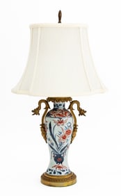 Chinese Export Ormolu Mounted Vase as Lamp