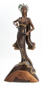 Erte "Peace" Patinated Bronze Sculpture, 1984