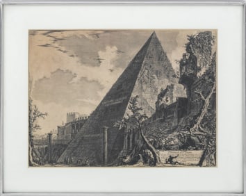 Giovanni Piranesi "Piramide di C. Cestio" Etching
