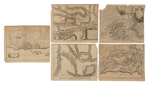 James Basire Battle Map Engravings, 5