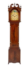 Thomas Harland Repro. Mahogany Tall Case Clock