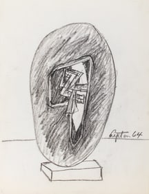 Seymour Lipton Sculpture Study Sketch, 1964