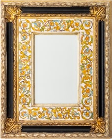 Italian Renaissance Style Polychromed Mirror