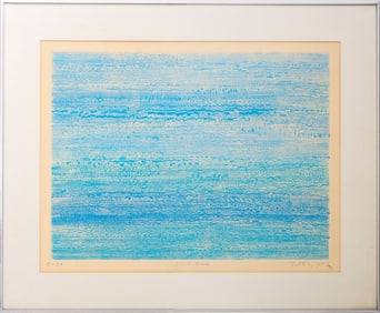 Gabor Peterdi "21-C Blue" Color Etching, 1973