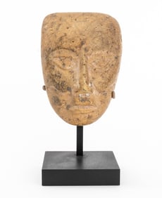 Mayan Pre-Columbian Carved Stone Maskette