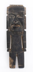 Pre-Columbian Style Carved Black Stone Figure