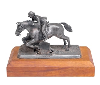 "Cross Country" Sterling Equestrian Sculpture