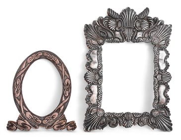 Sterling Silver Repousse Frames, 2