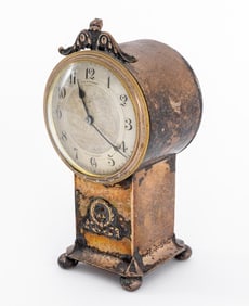 F. C. Richards Silver Plate Table Clock