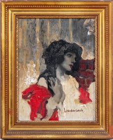 Walter Louderback Portrait of Woman Oil on Canvas