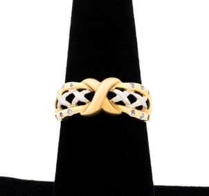 14K Two-Tone Gold Diamond Ring