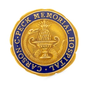 14K Gold Carson C. Peck Memorial Hospital Pin