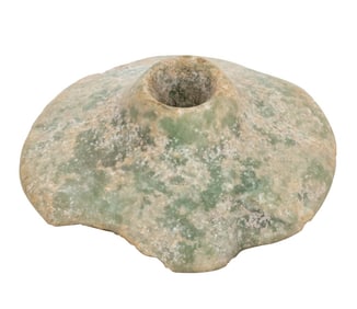 Pre-Columbian Massive Carved Greenstone Ear Flare