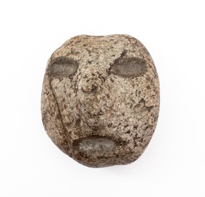 Sultepec Pre-Columbian Carved Stone Mask