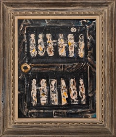 Nicholas Takis Abstract Composition Oil on Canvas