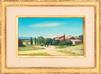 Andre Quellier Landscape Scene Oil on Panel