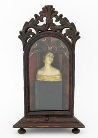 Victorian Carved Wax Female Bust