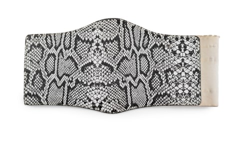Christian Dior Snakeskin Embossed Leather Belt