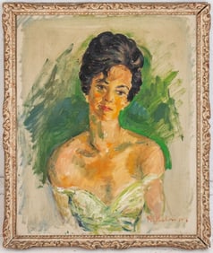 Reinholds Kalnins Portrait of a Lady Oil on Canvas