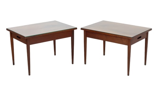 Danish Modern Style Side Tables, Pair