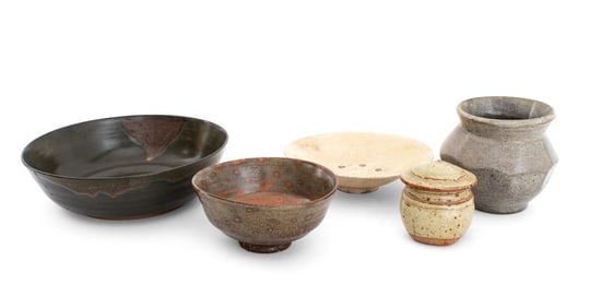 Southeast Asian Pottery Tableware, 5 Pcs.