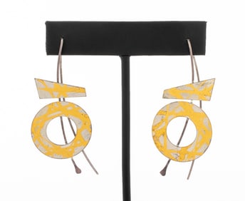 Modern Sterling Silver Dangle Earrings
