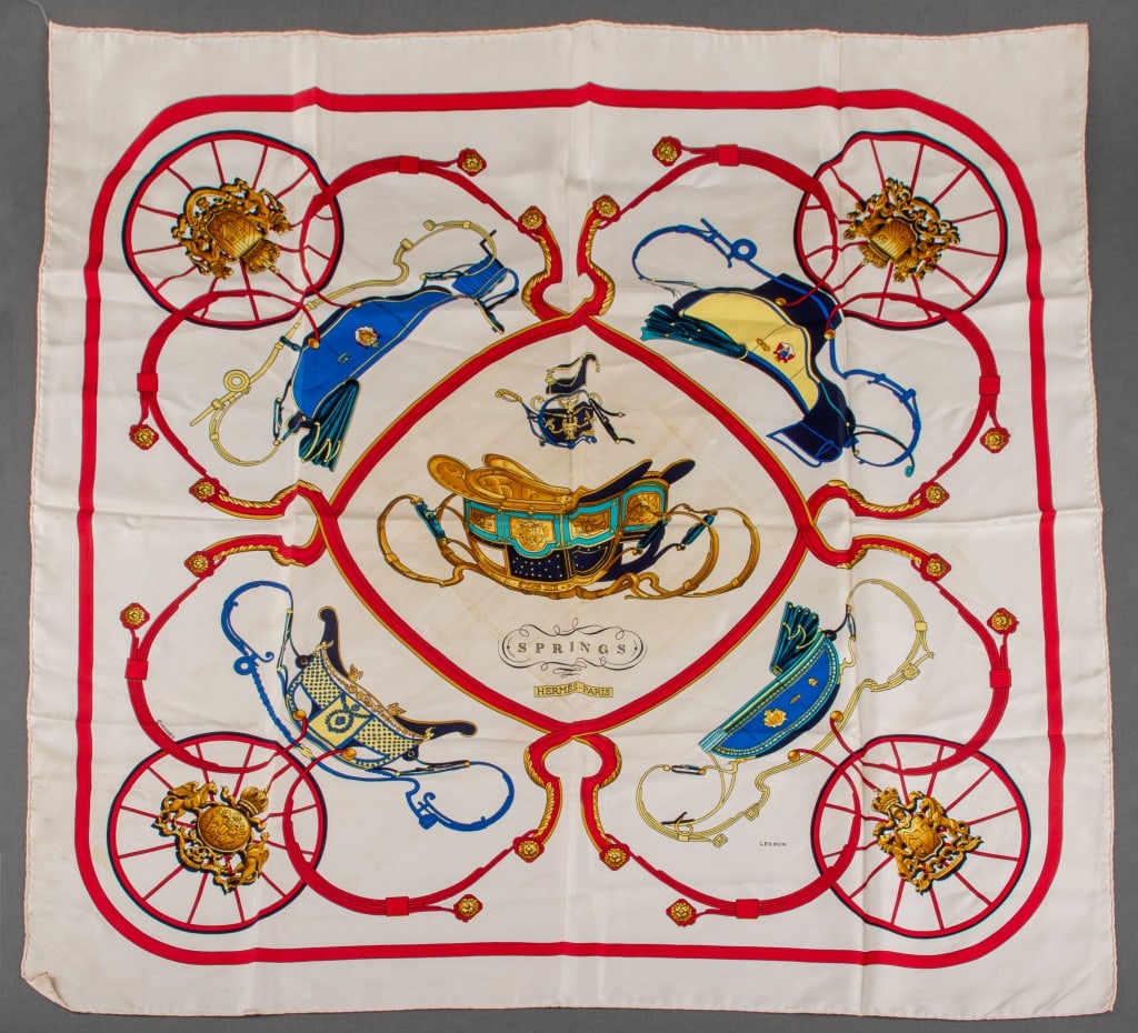 Hermes "Springs" Silk Twill Scarf (1 of 7)