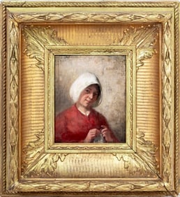 Max Arenz Portrait of a Woman Oil on Panel