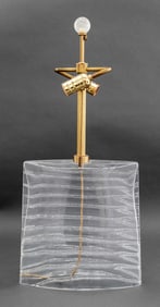 Italian Murano Donghia Style Ribbed Glass Lamp
