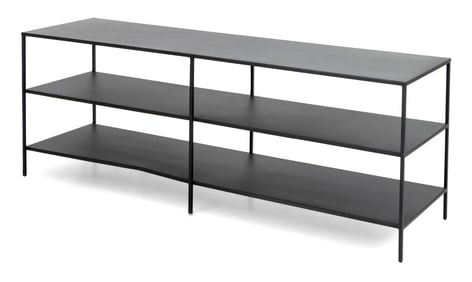 Blackened Metal 3-Tier Sofa Table