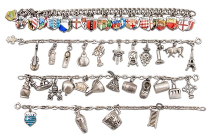 Silver Charm Bracelets, 4