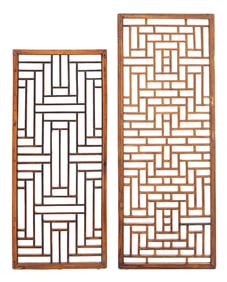 Chinese Geometric Wood Panels, 2