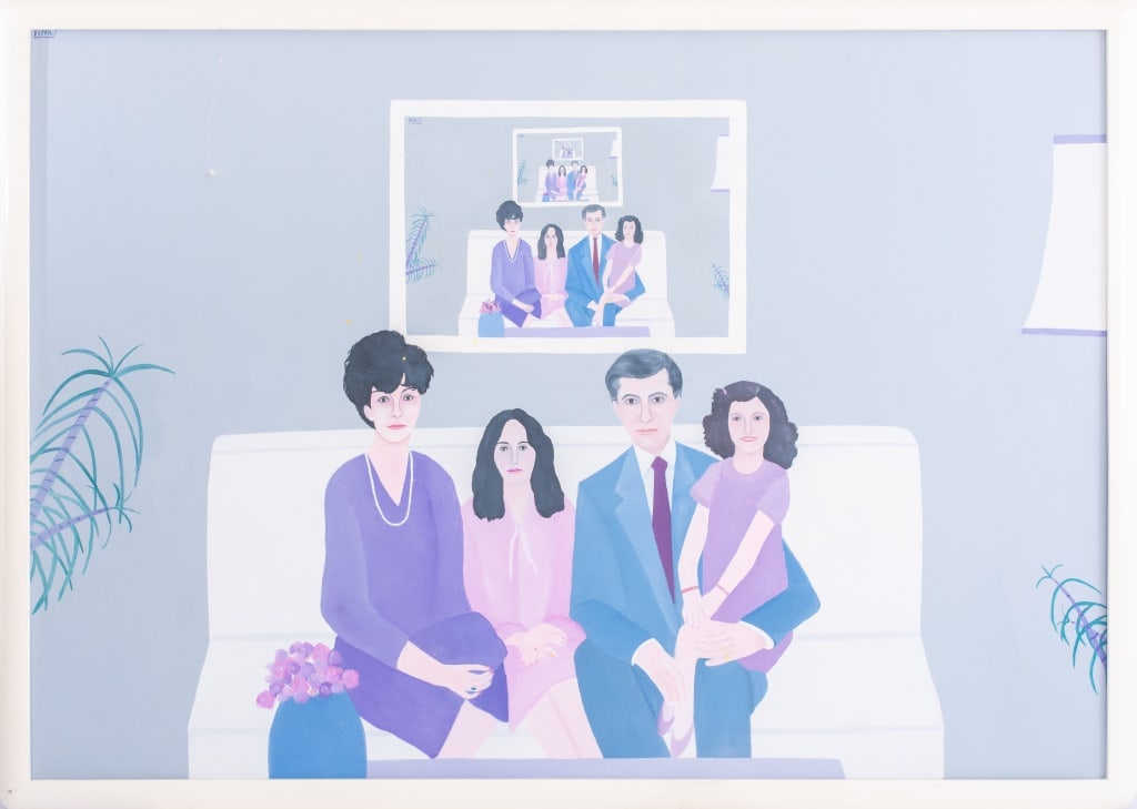 RMO Family Portrait Acrylic on Canvas, 1980s (1 of 7)