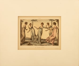 Jean-Francois Bosio "Les Quatre Coins" Engraving