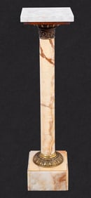 French Gilt Metal Mounted Onyx Pedestal