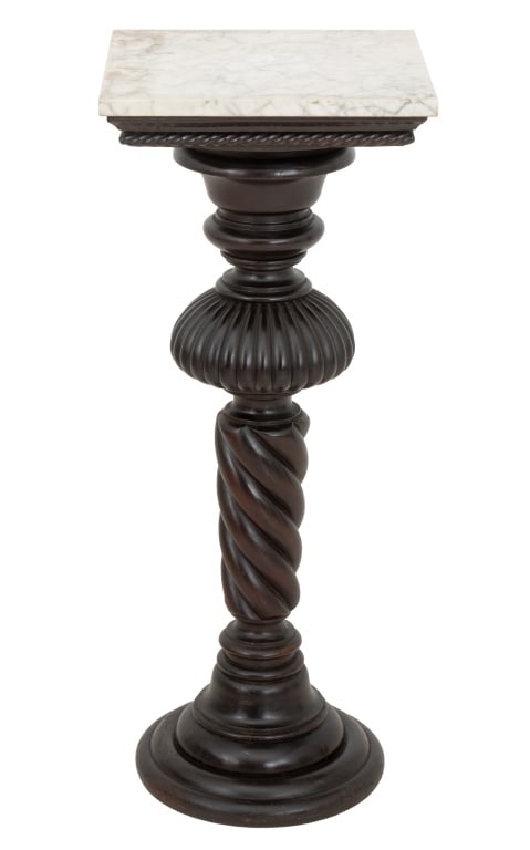 Neoclassical Style Carved Mahogany Plant Stand (1 of 6)