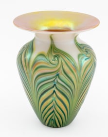 Steven Lundberg Pulled Feather Glass Vase