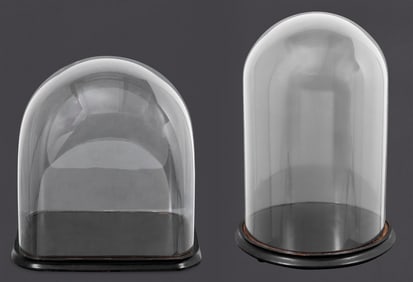 French Glass Clock Domes, 2