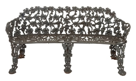 American Aesthetic Movement Cast Iron Garden Bench