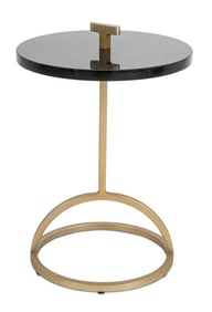 Remy Black Marble Top Side Table