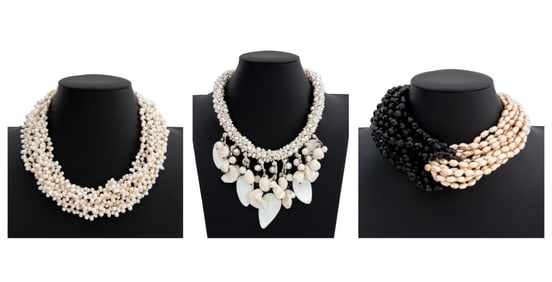Donald Stannard, Etc. Pearl Bead Necklaces, 3