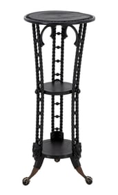 American Painted Wood & Composition Pedestal