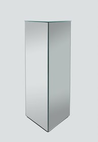 Triangular Mirrored Panel Pedestal