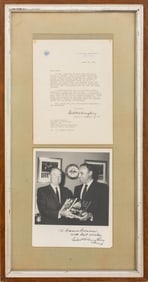 Signed 1966 Hubert Humphrey Letter & Photograph