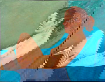 Penny Purpura Nude Lady Oil on Canvas